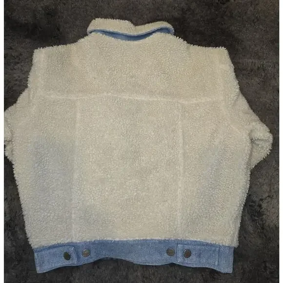 Wrangler Sherpa Denim Jacket XS Womens Western - Picture 5 of 9